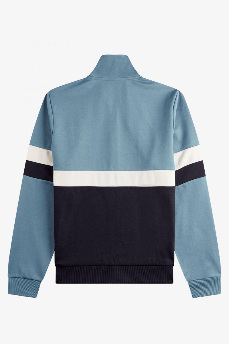 Grey Blue Fred Perry Panelled Track Men's Jackets | PH 1224FDNM